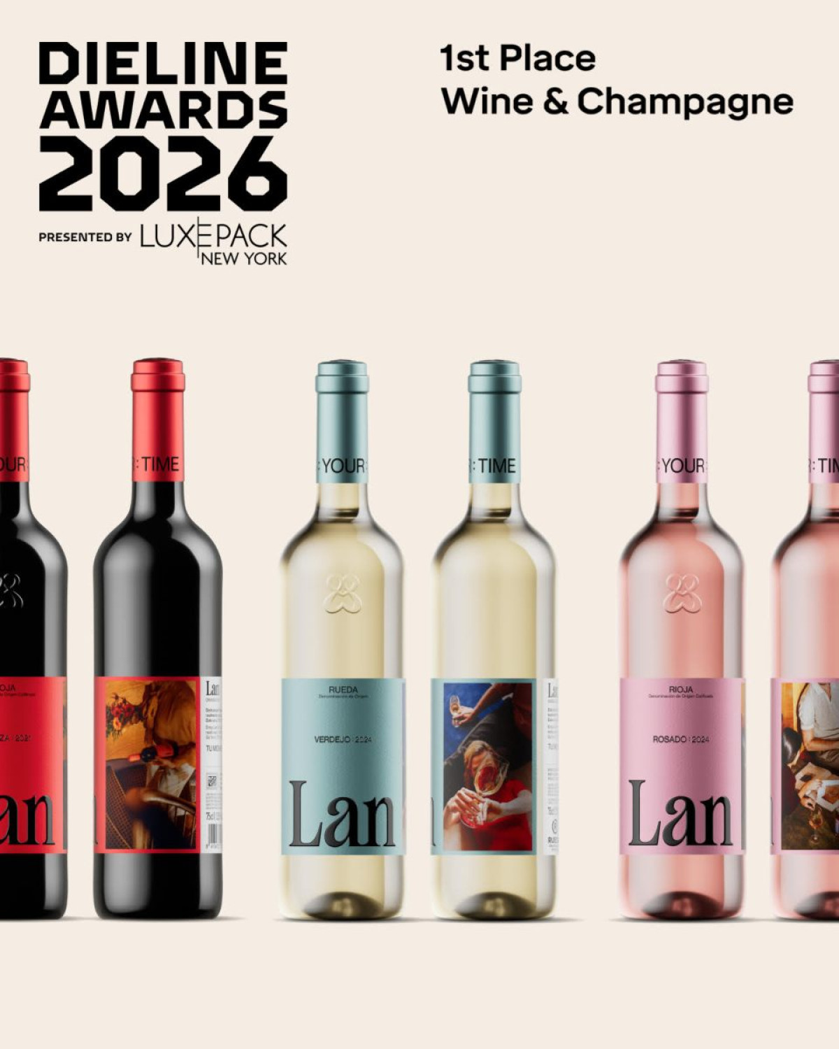 LAN gana el oro en packaging en los Dieline Awards 2026.