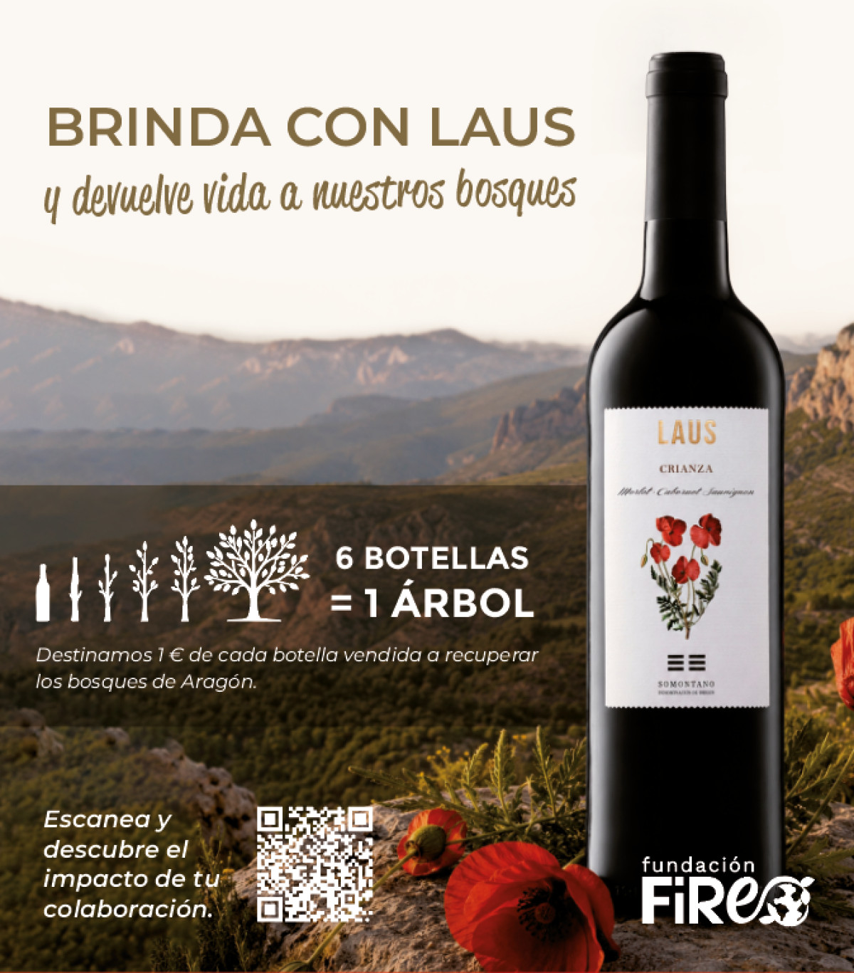 LAUS Crianza, protagonista de la campaña ‘LAUS por nuestros bosques’.